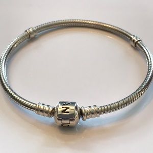 Authentic Pandora bracelet with barrel clasp
